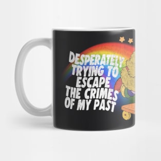 Retro 80s Style Faded Look Nihilism Design Mug